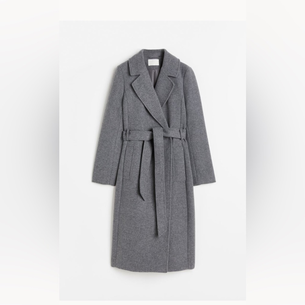 Gray Long Trench Coat